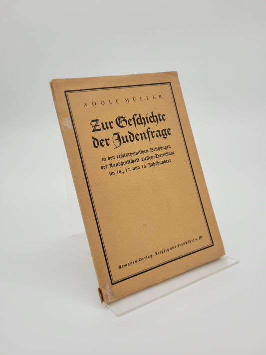 Zur Geschichte der Judenfrage