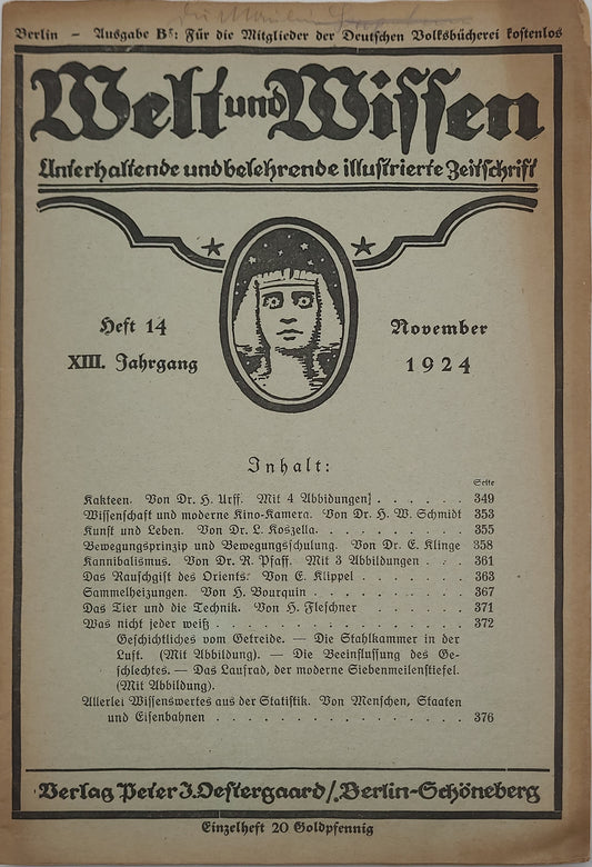 Welt und Wissen (Zeitschrift in Auswahl)