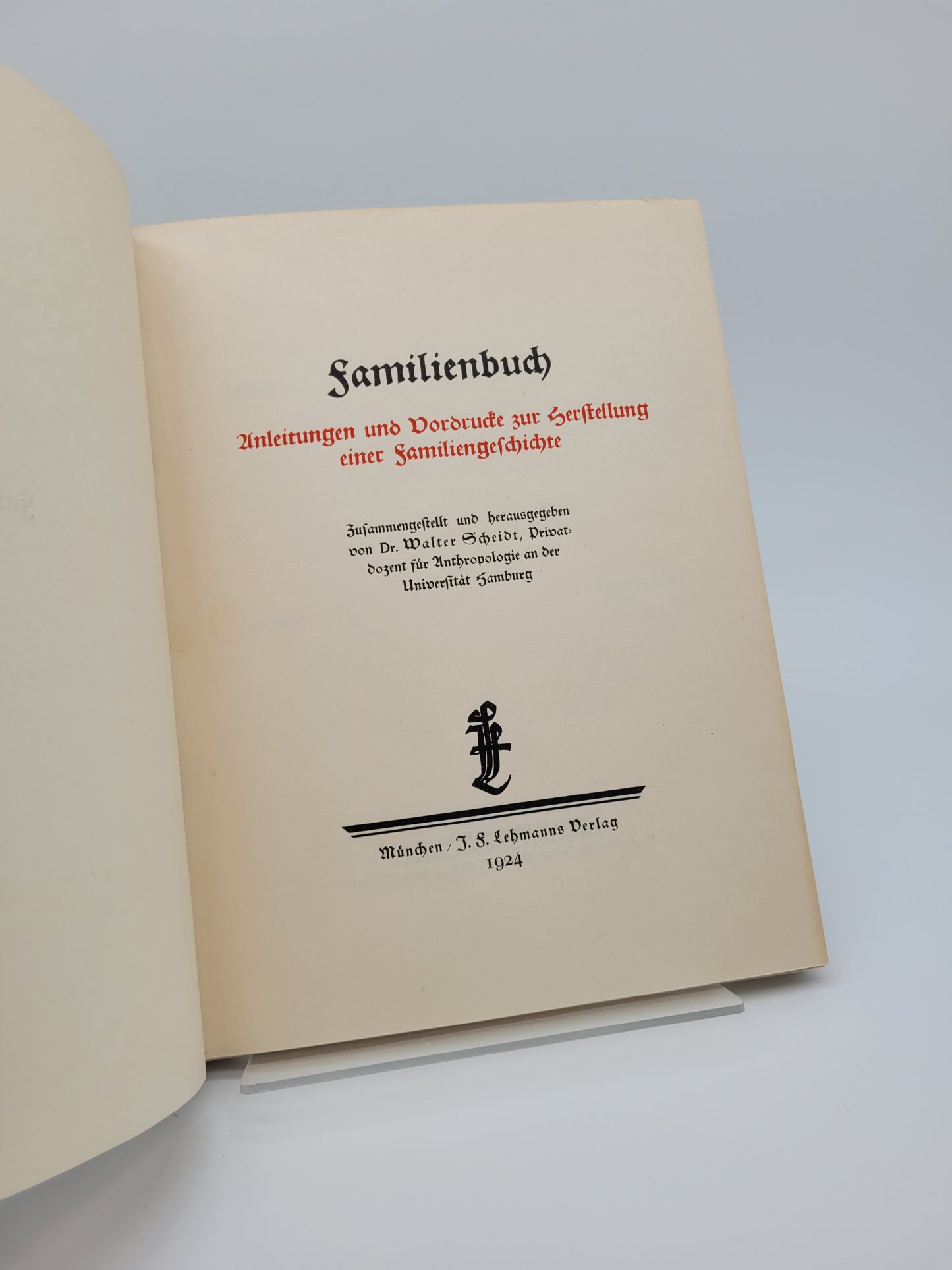 Familienbuch (Blanko) (Original Schutzumschlag)