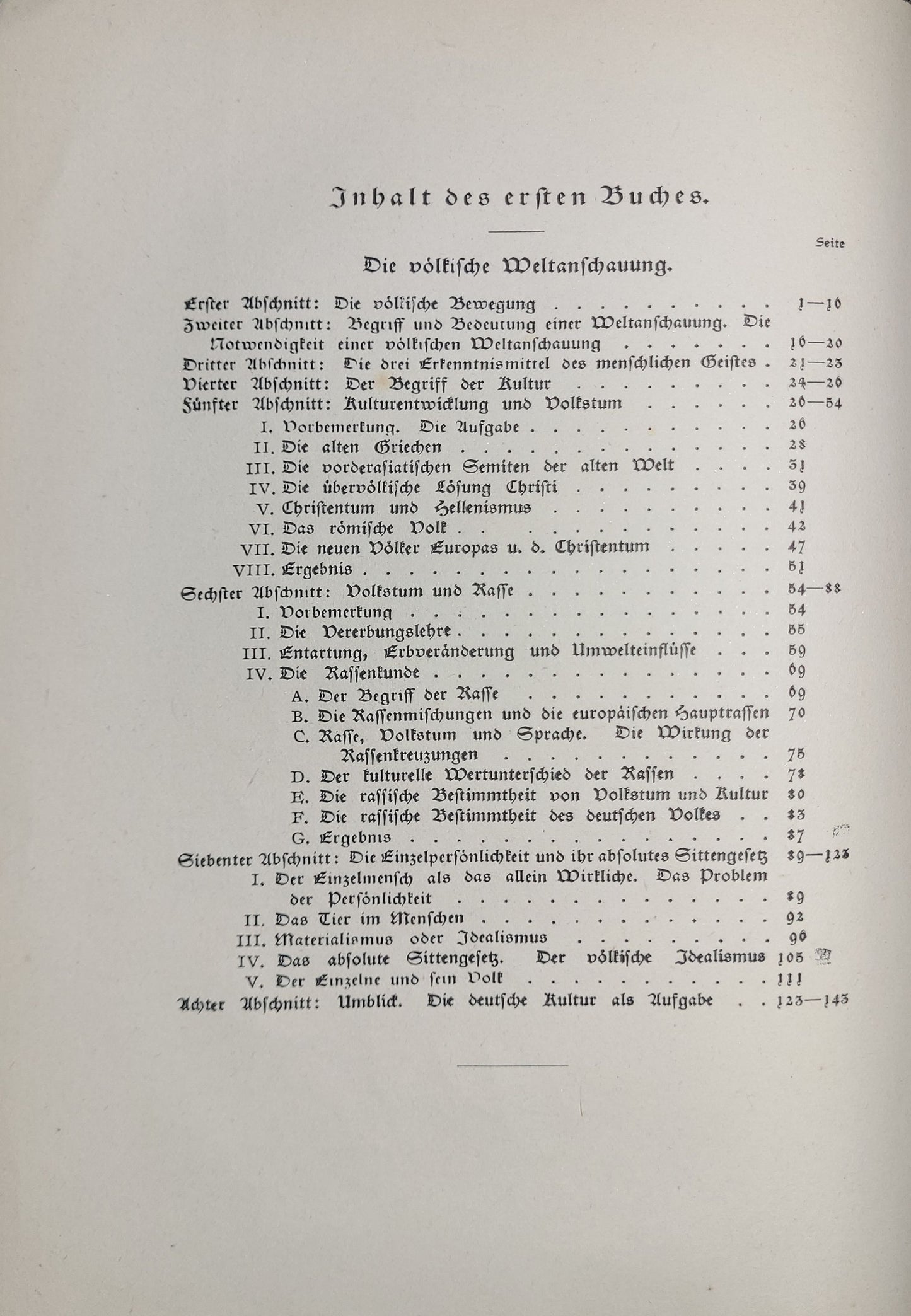 Völkische Weltanschauung - Der Deutsche Mensch 1. Buch