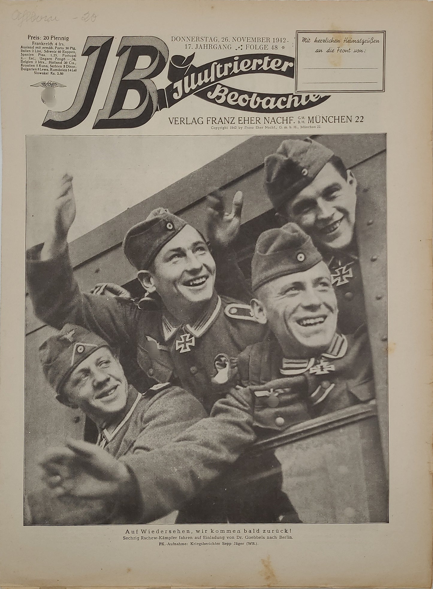 Illustrierter Beobachter 1940-1942 (Auswahl)