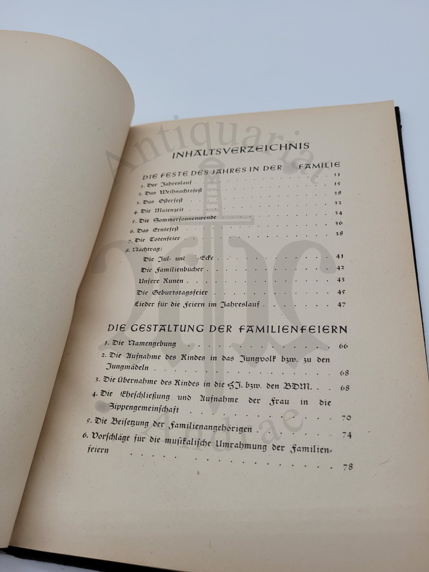 Gestaltung der Feste im Jahres und Lebenslauf in der SS Familie (Original)