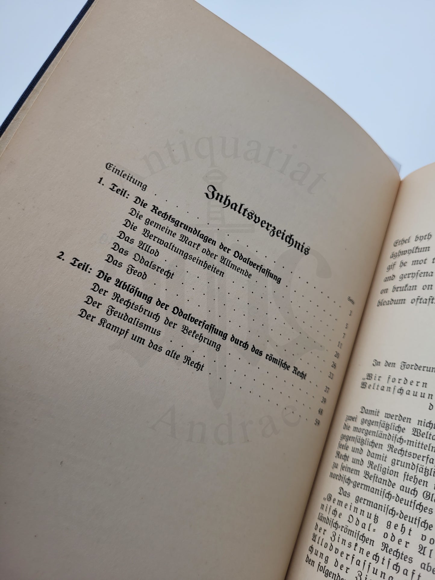 Die Germanische Odal oder Allod Verfassung