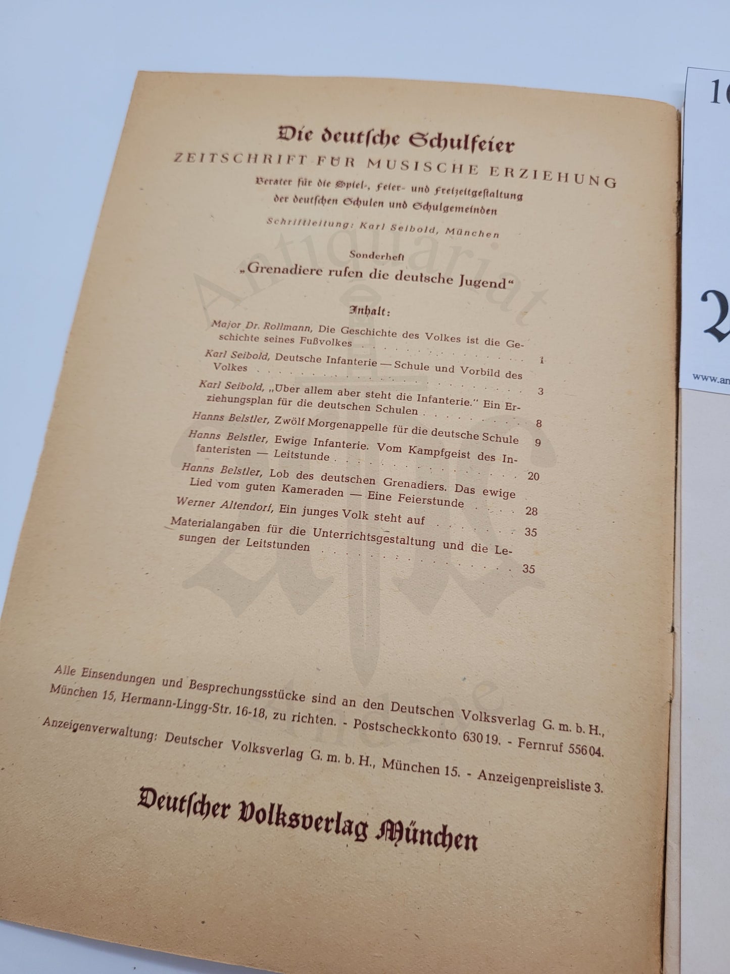 Die Deutsche Schulfeier Januar/April 1944