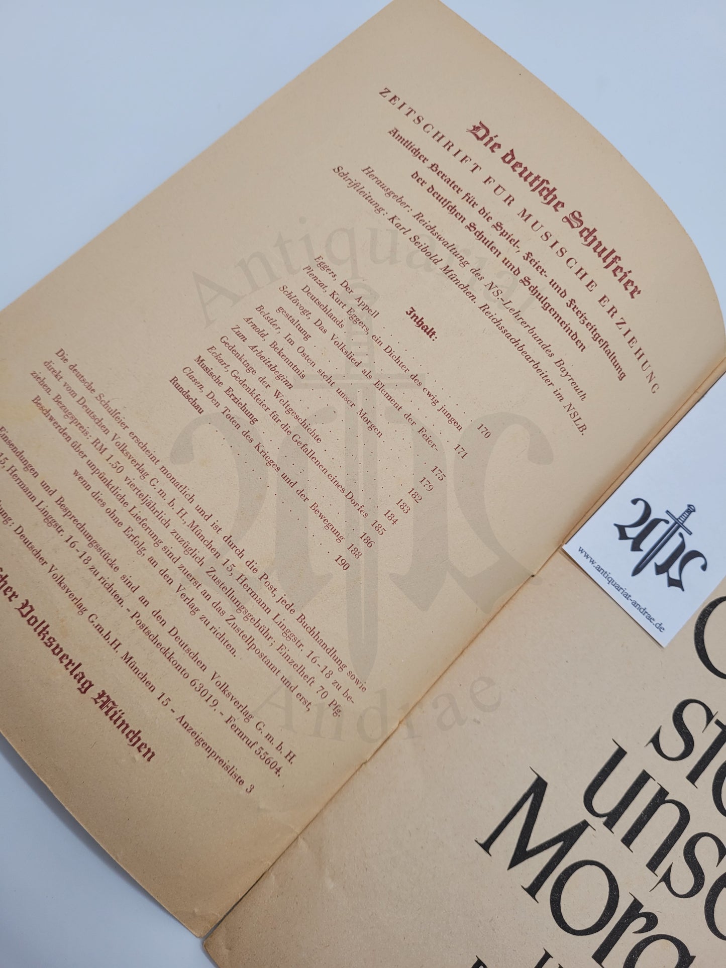Die Deutsche Schulfeier September 1942