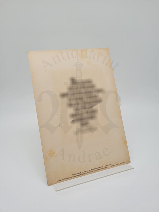 Adolf Hitler (Der Führer) Wochenspruch 26. Nov.-2. Dez. 1939