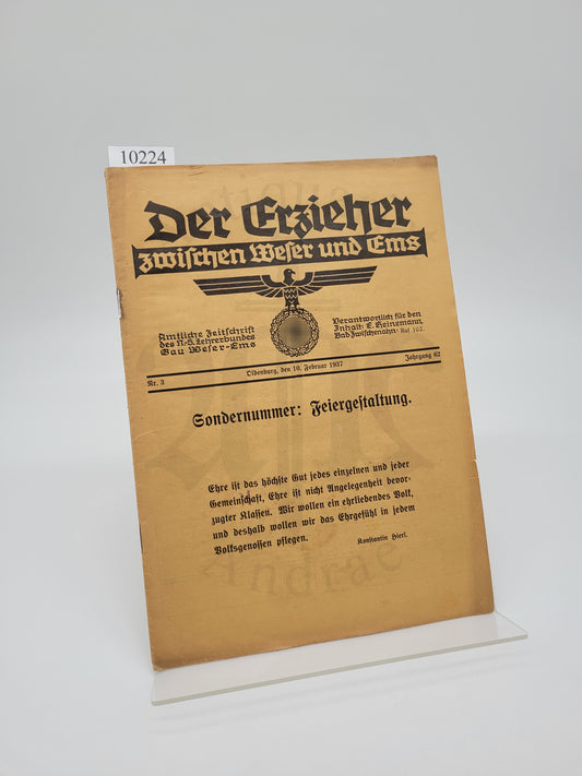 Der Erzieher Sondernummer: Feiergestalltung