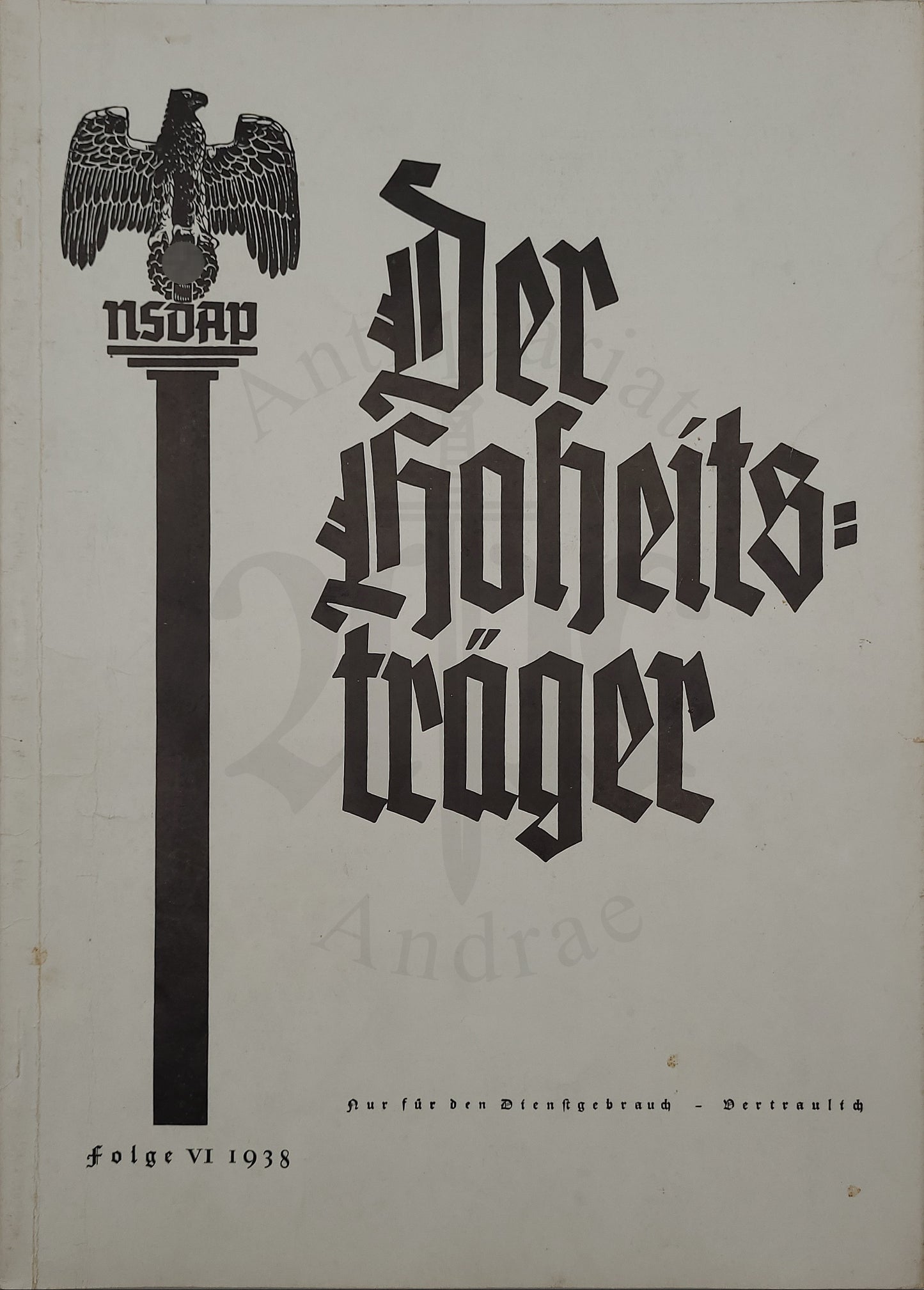 Der Hoheitsträger Juli 1938