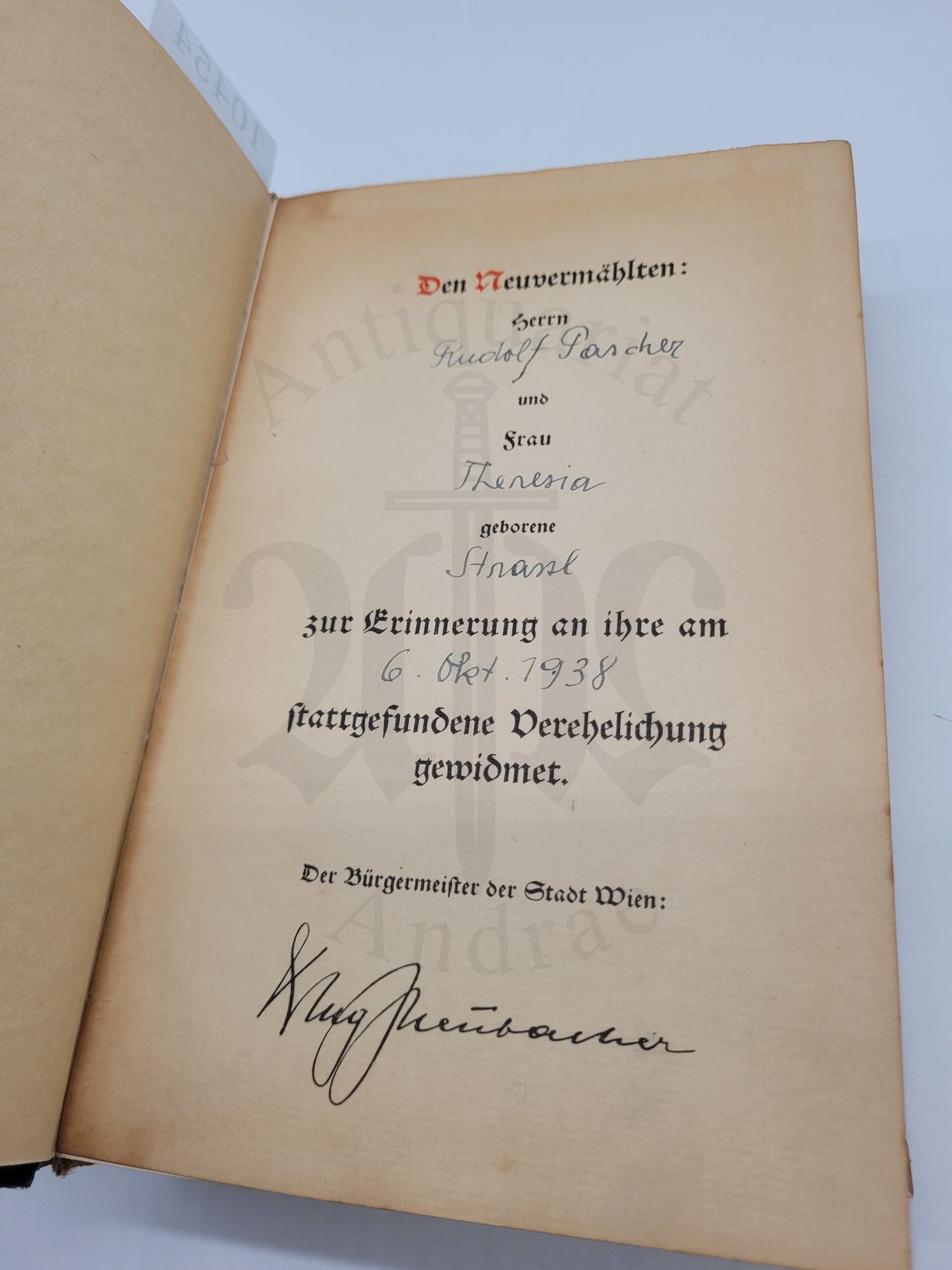 Mein Kampf Hochzeitsausgabe Wien 1938
