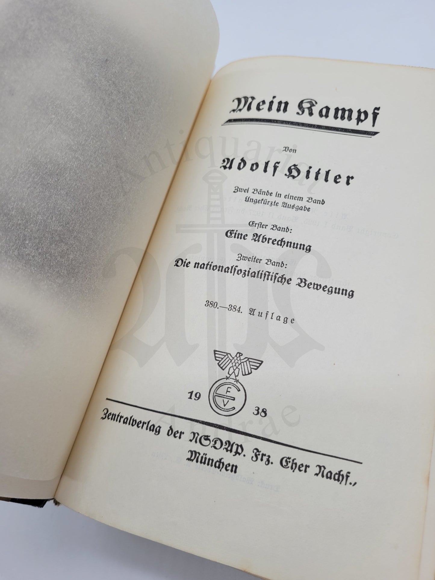 Mein Kampf Hochzeitsausgabe Wien 1938
