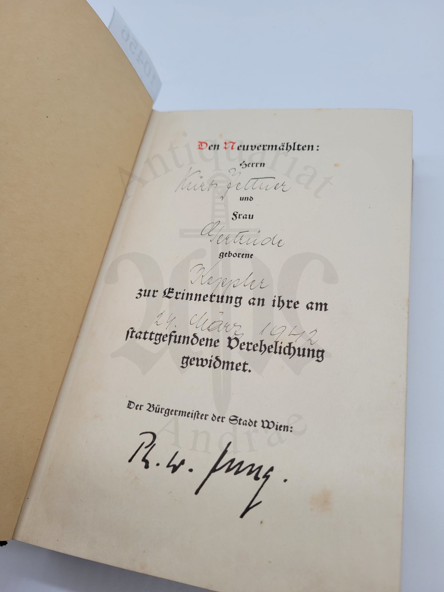 Mein Kampf Hochzeitsausgabe Wien 1941