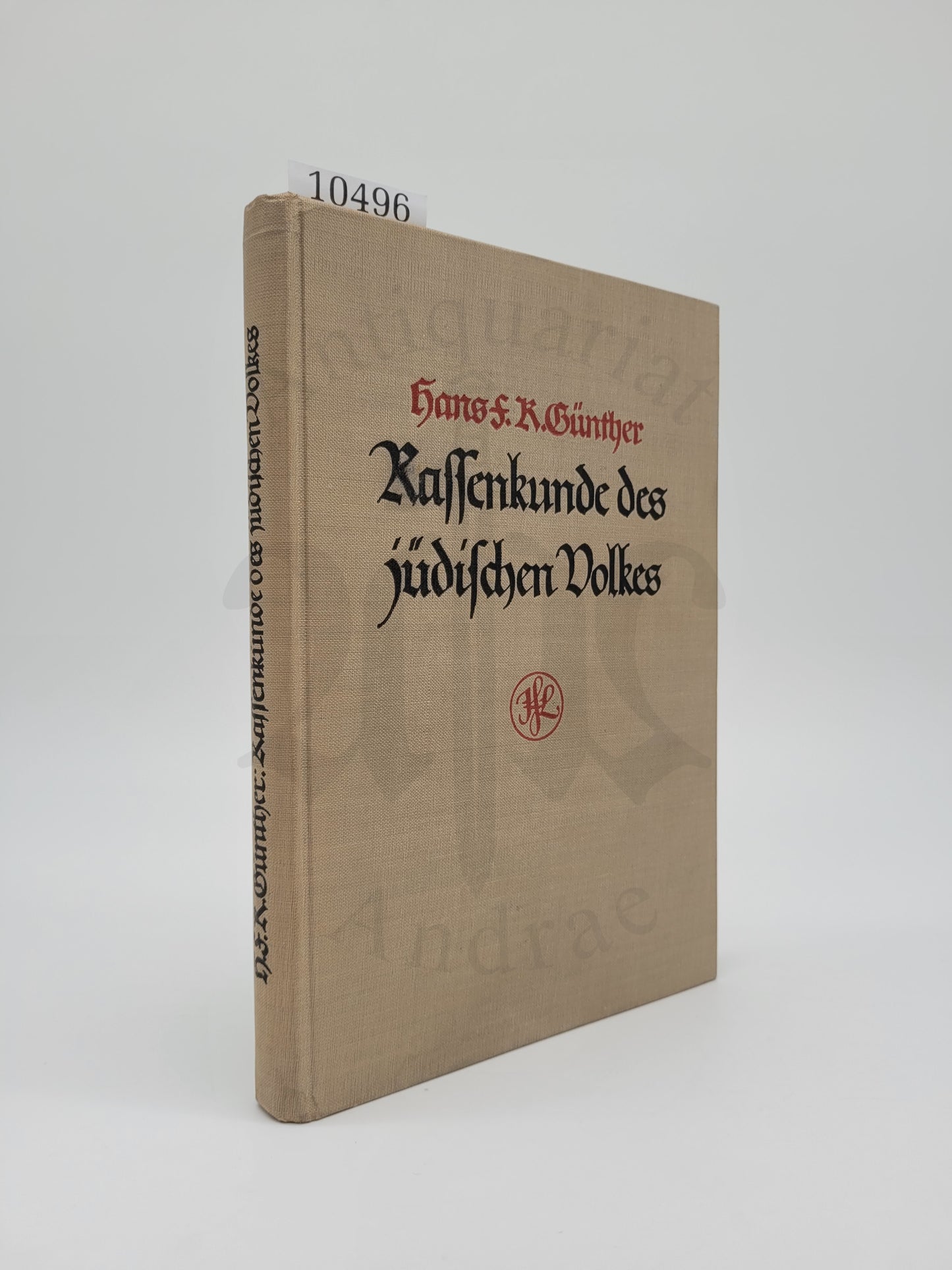 Rassenkunde des jüdischen Volkes (Orig. Schutzumschlag)
