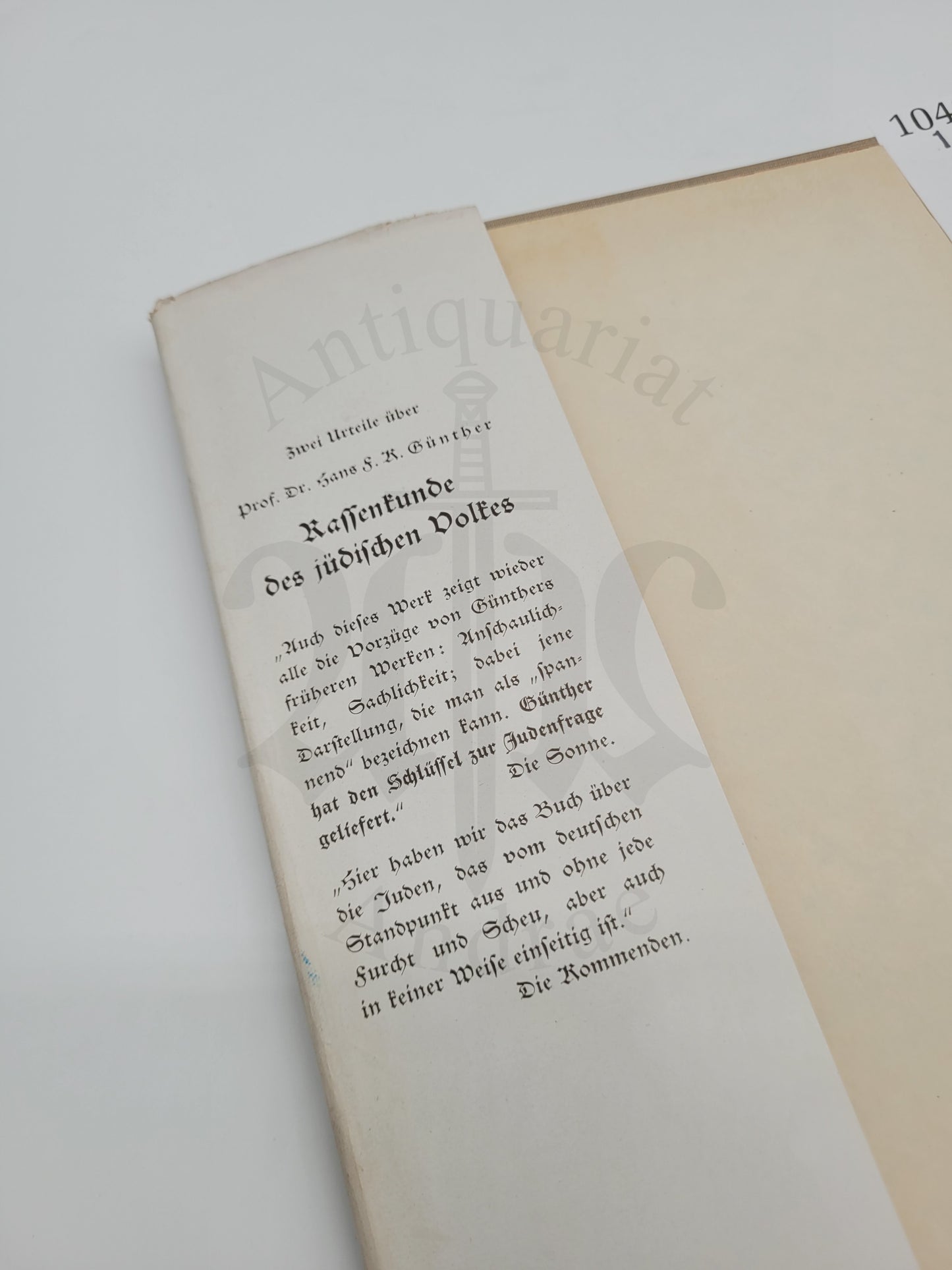 Rassenkunde des jüdischen Volkes (Orig. Schutzumschlag)