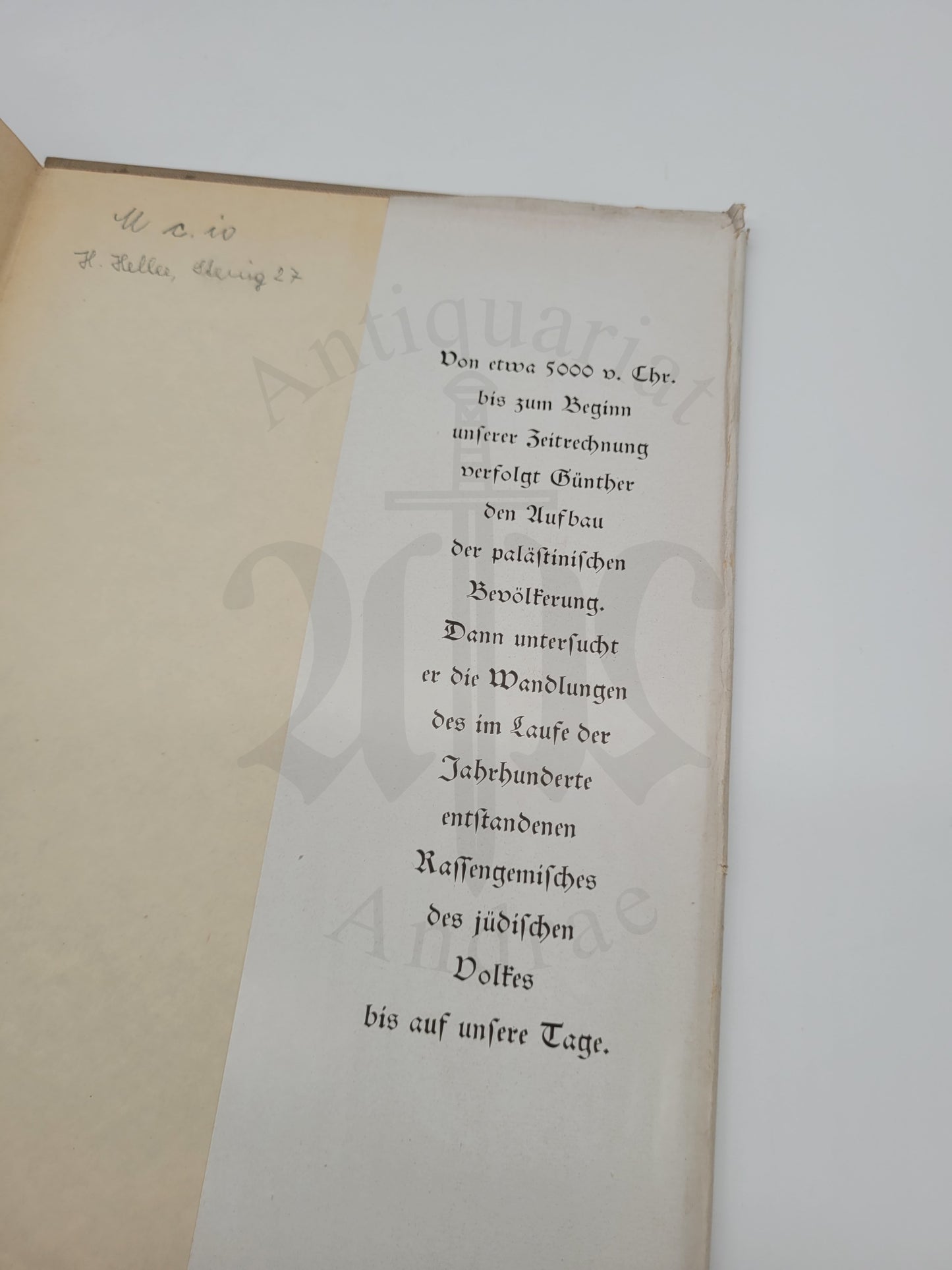 Rassenkunde des jüdischen Volkes (Orig. Schutzumschlag)