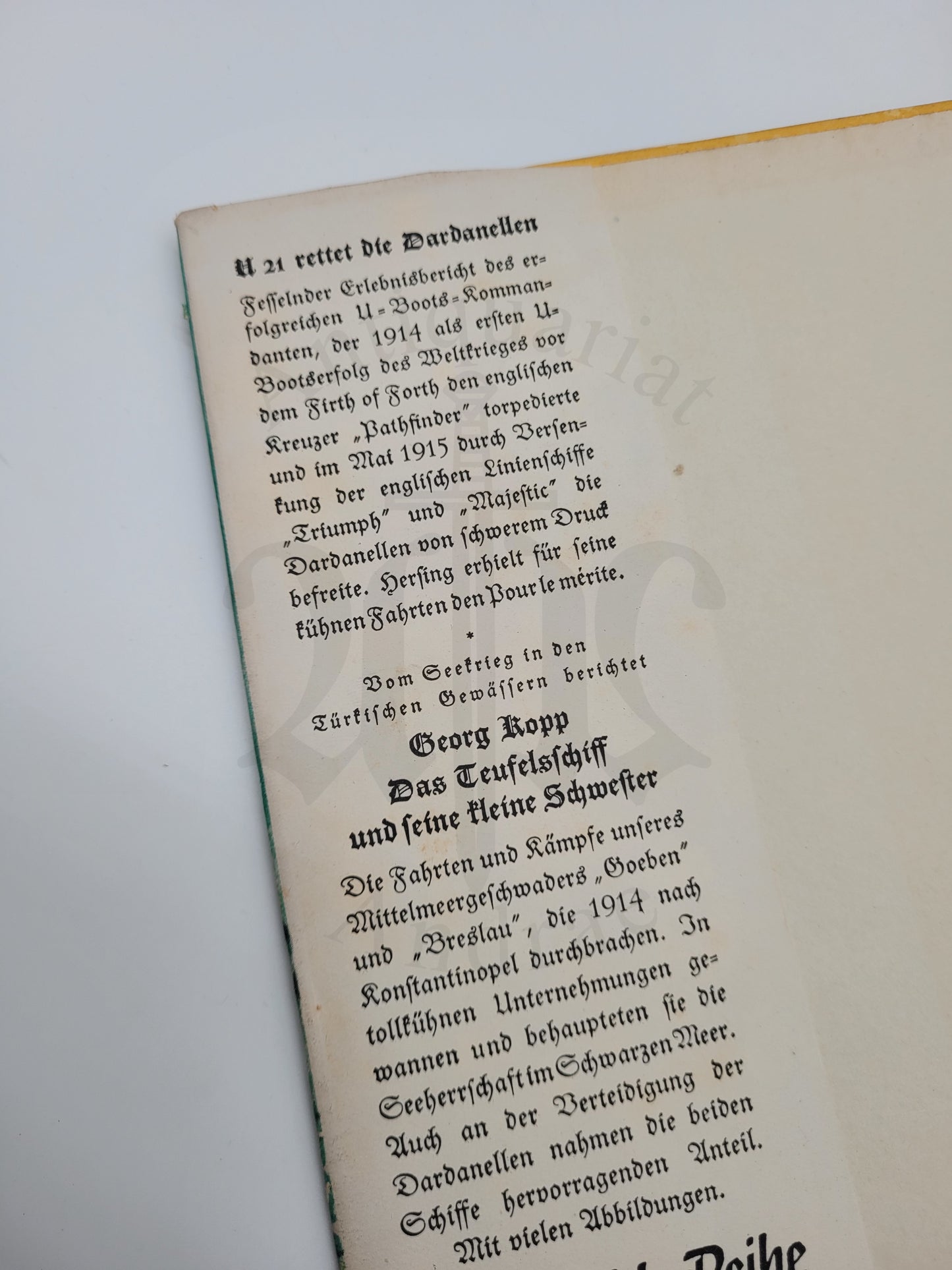 U21 rettet die Dardanellen (Orig. Schutzumschlag)