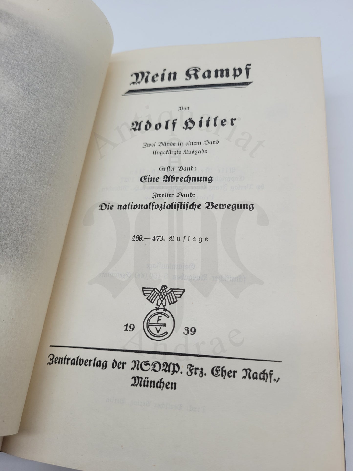 Mein Kampf Volksausgabe 1939 (Mint)