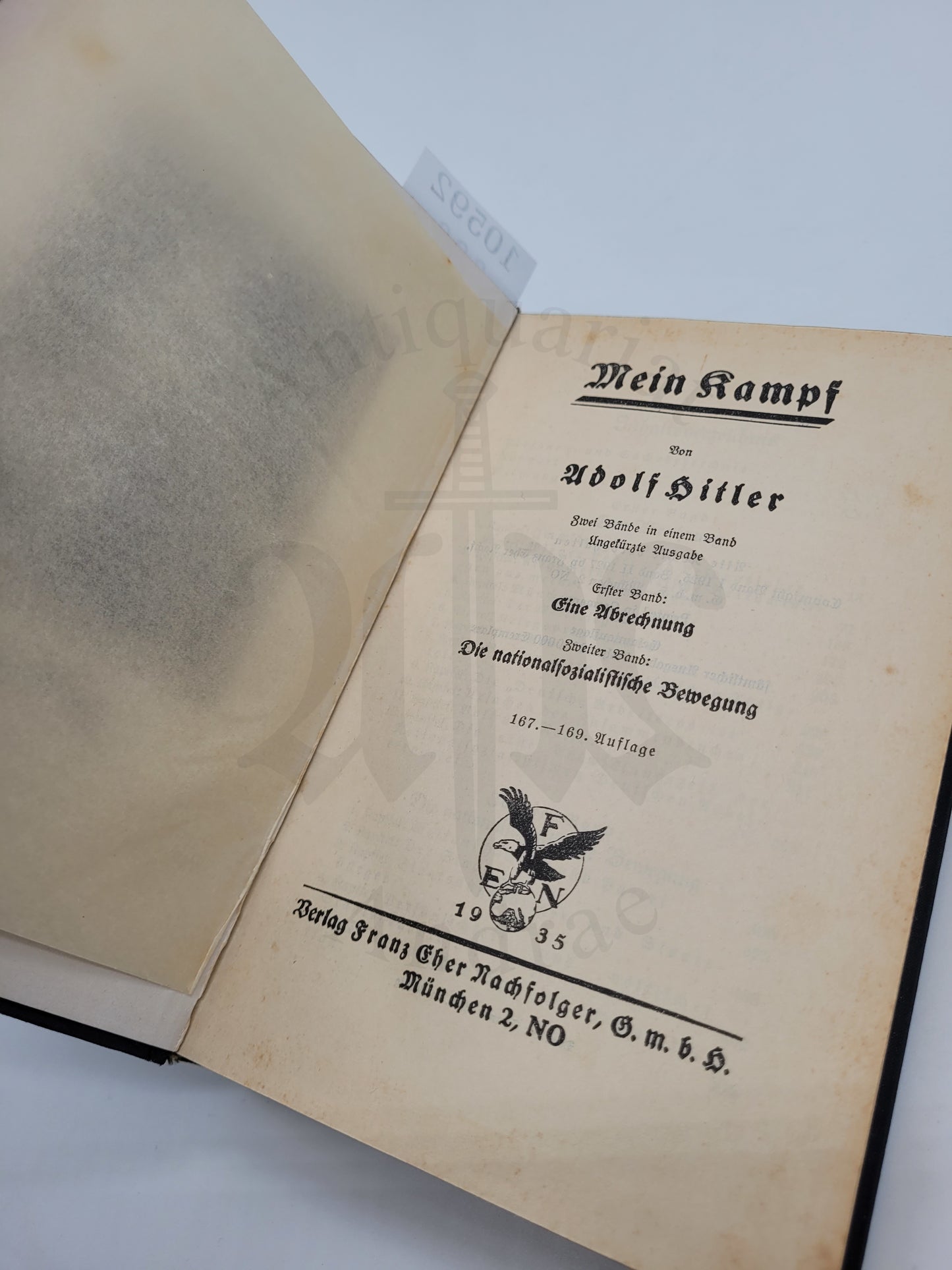 Mein Kampf Volksausgabe 1935 (Militaria Widmung)