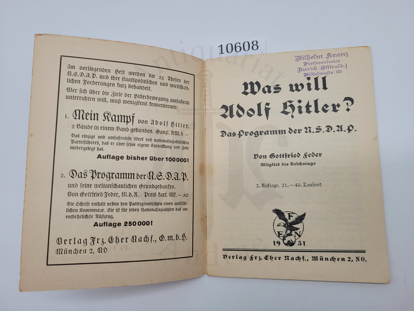 Was will Adolf Hitler?