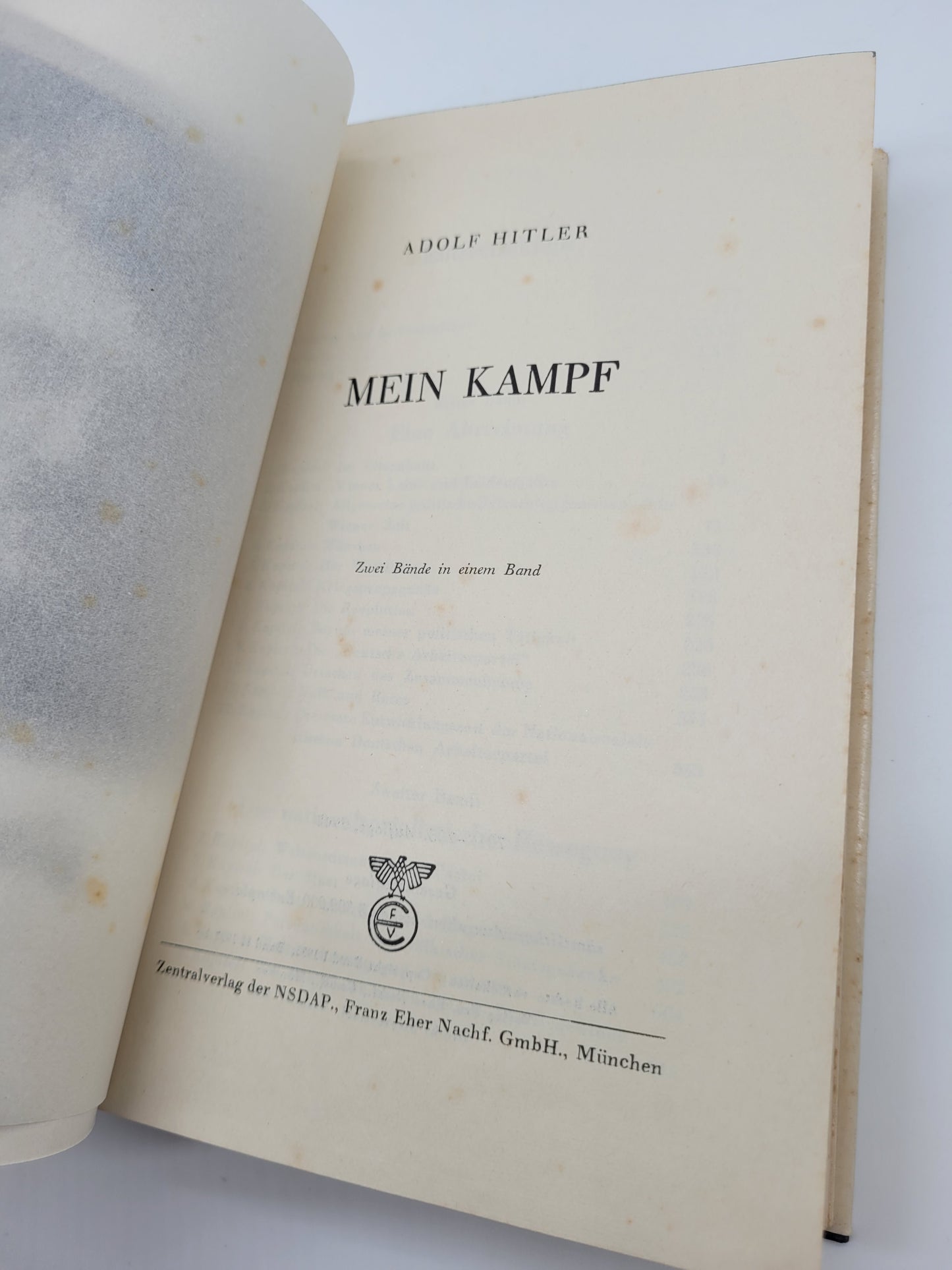 Mein Kampf Volksausgabe 1942 (Druckschrift) (Orig. Schutzumschlag) (Mint)