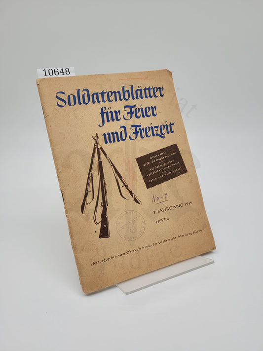 Soldatenblätter für Feier und Freizeit 1942 Heft 8
