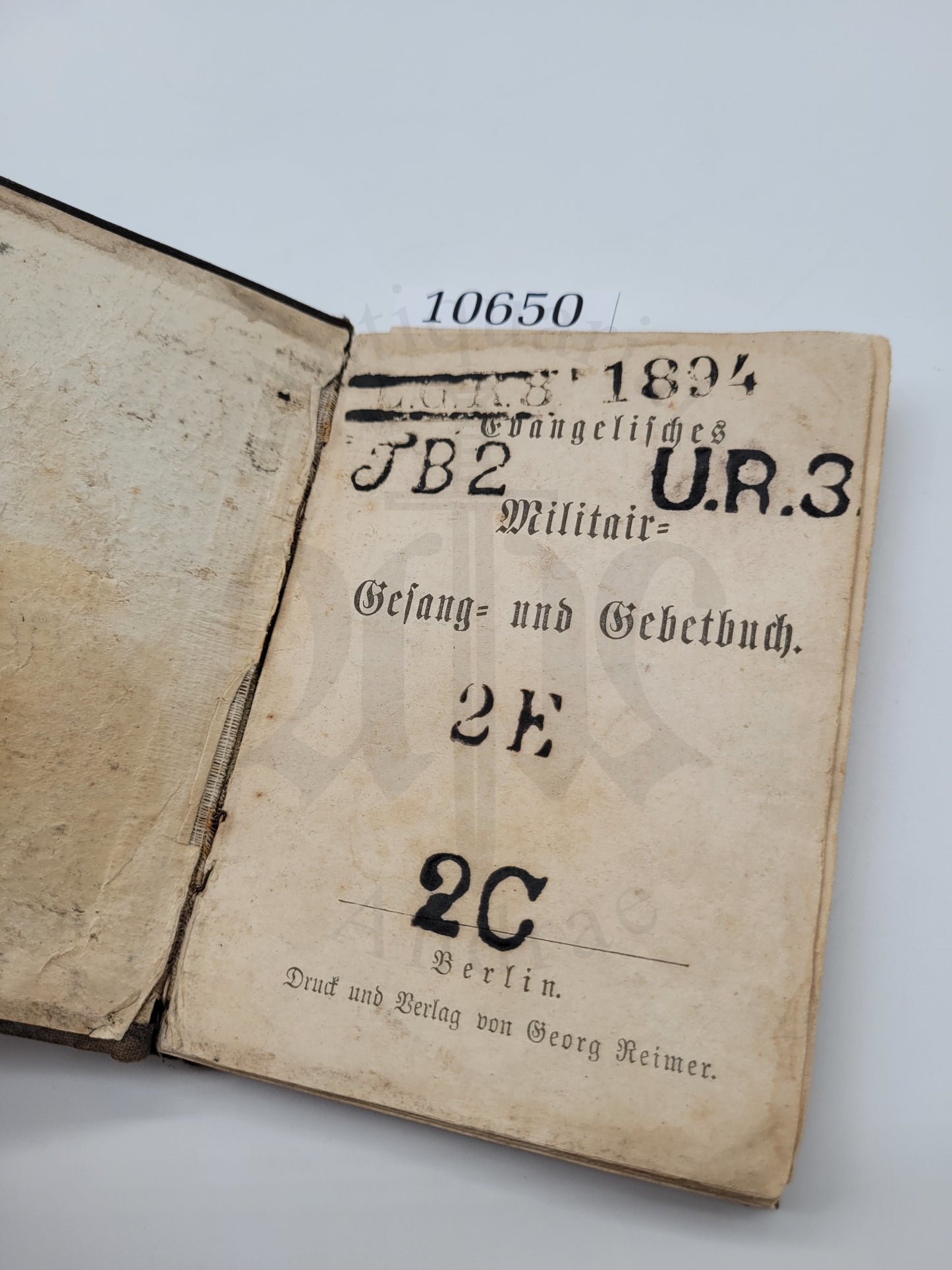 Evangelisches Militär Gesang und Gebetbuch (LEESEEXEMPLAR)