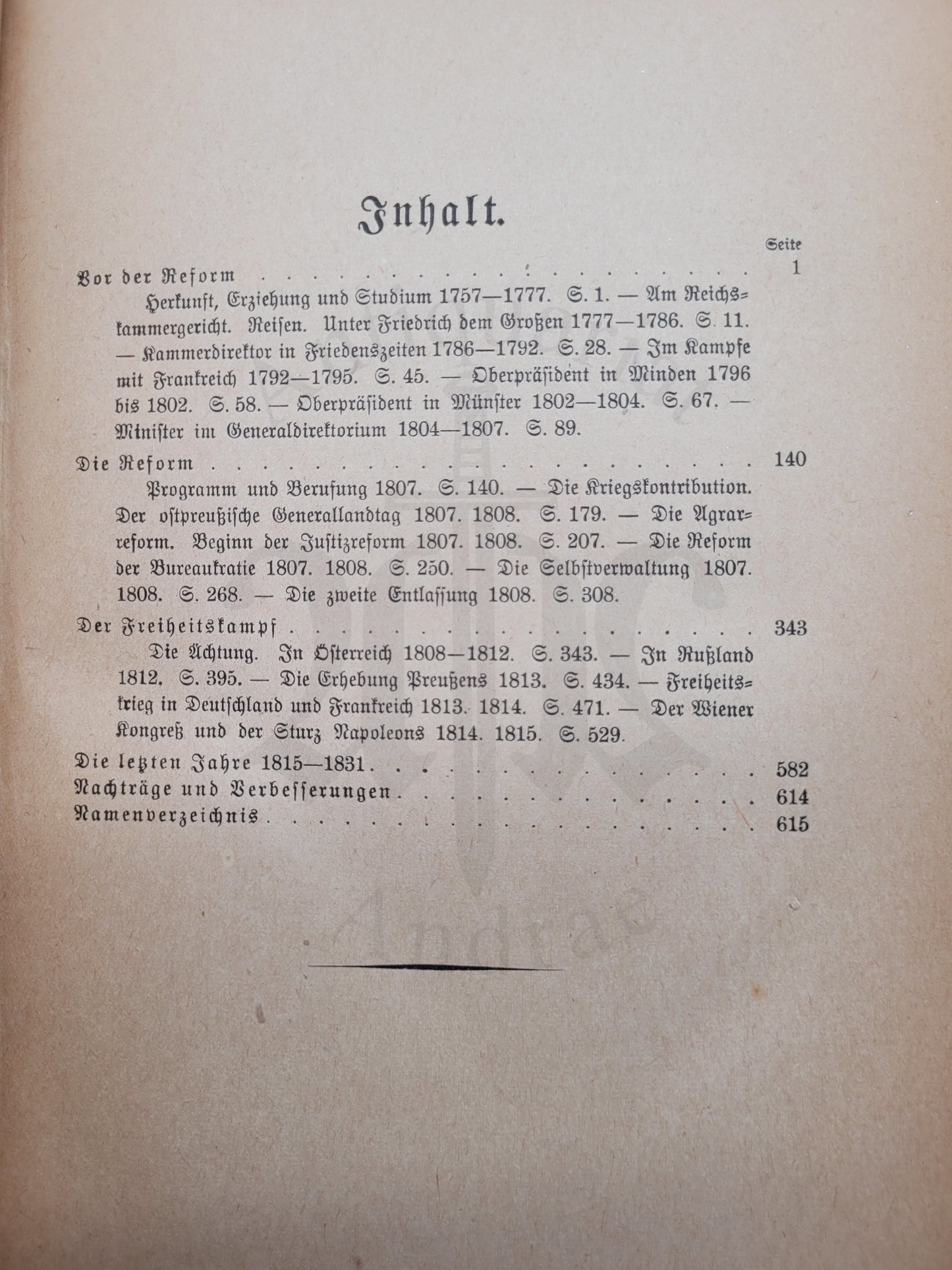 Freiherr von Stein (Erstauflage) (Biographie)