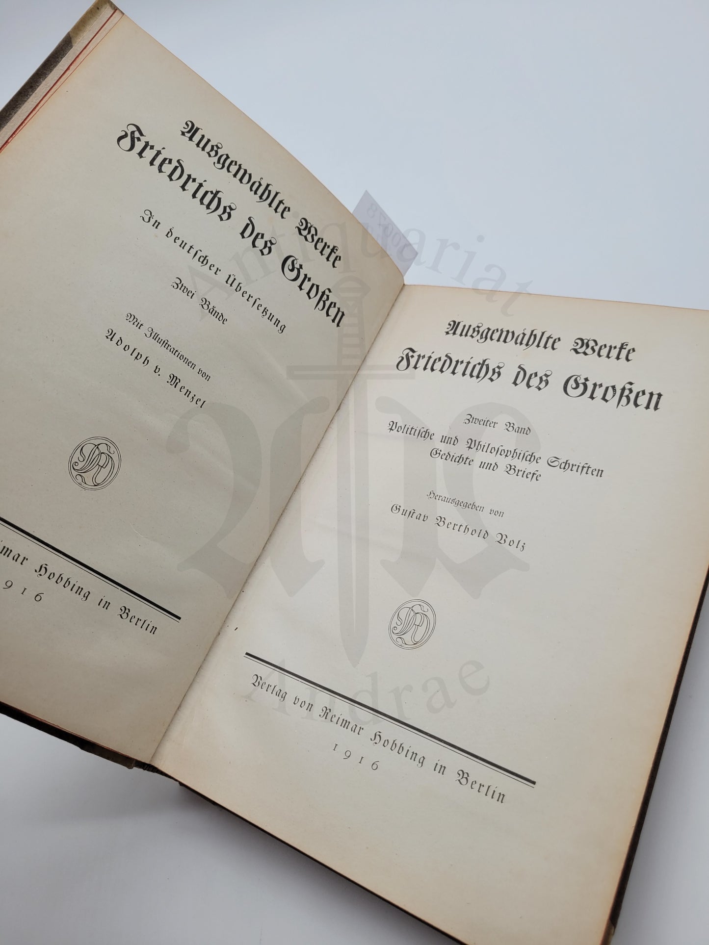 Ausgewählte Werke Friedrich des Großen (Doppelband)