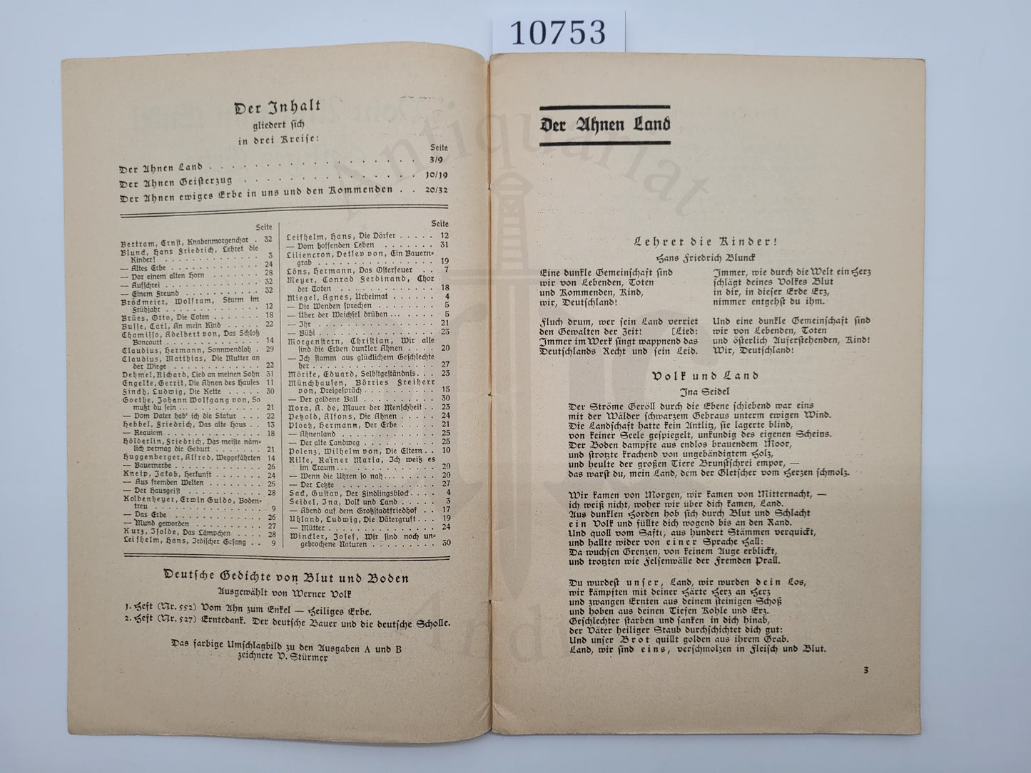 Vom Ahn zum Enkel Heiliges Erbe (Blut und Boden)