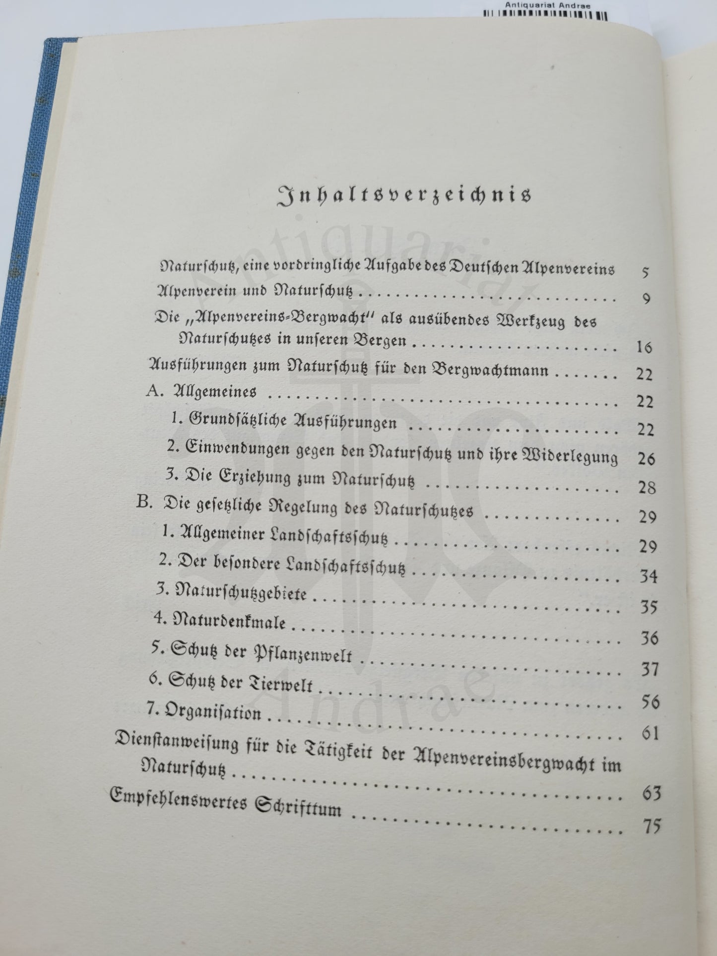 Naturschutz Merkbuch