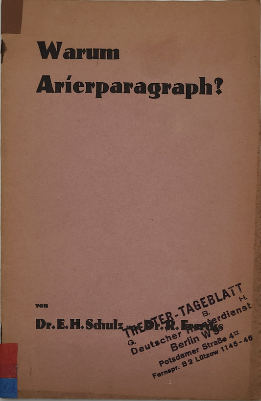 Warum Arierparagraph?