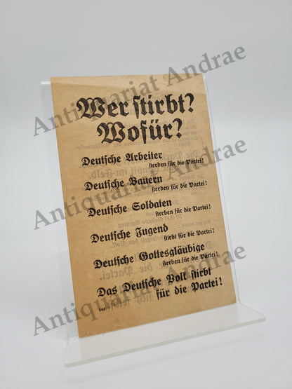Illegales Flugblatt #1 (Antifaschismus 2. Weltkrieg)