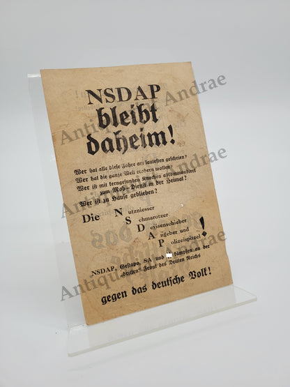 Illegales Flugblatt #2 (Antifaschismus 2. Weltkrieg)