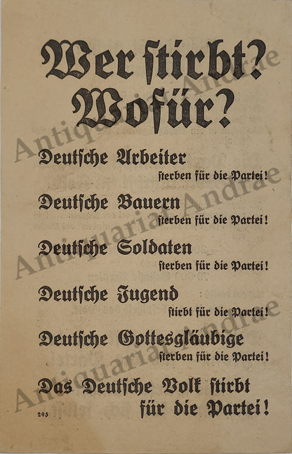 Illegales Flugblatt #1 (Antifaschismus 2. Weltkrieg)
