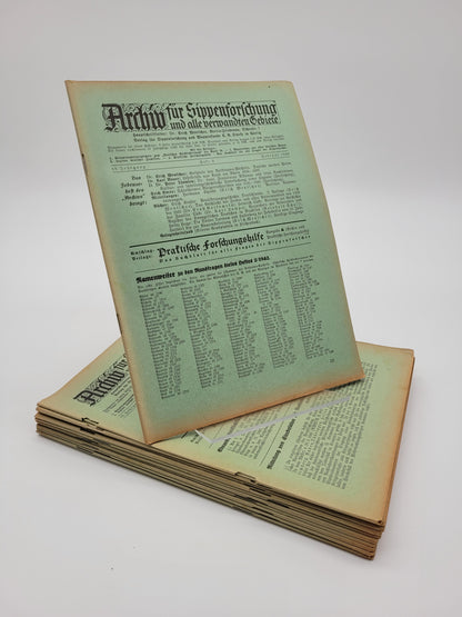 Archiv für Sippenforschung und alle verwandten Gebiete 1942 Kompletter Jahrgang (12 Hefte)