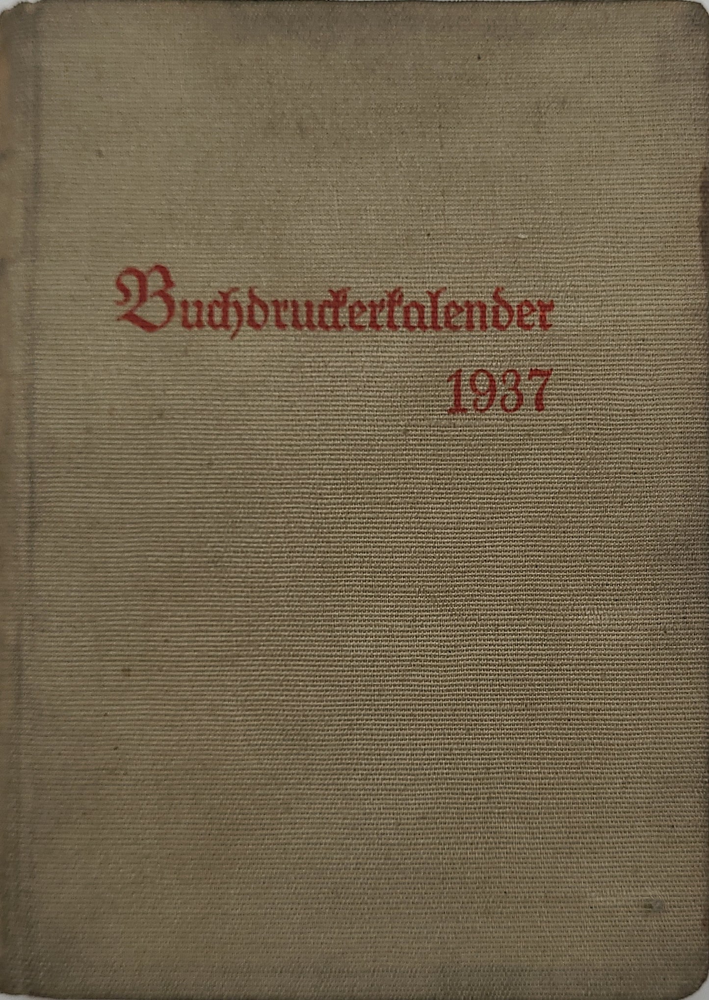 Buchdrucker-Kalender 1937