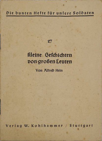 Die bunten Hefte für unsere Soldaten (Auswahl) (Feldpost)