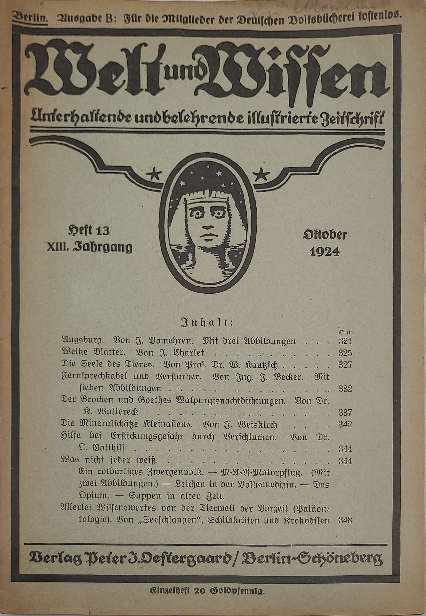 Welt und Wissen (Zeitschrift in Auswahl)
