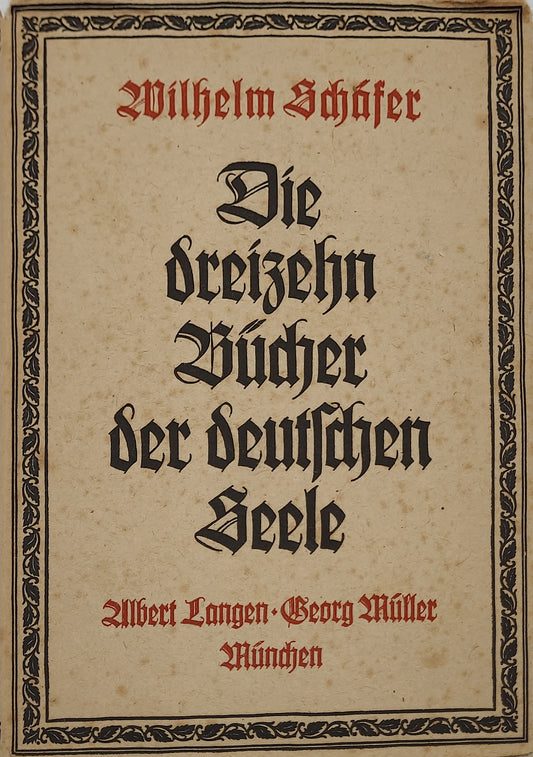 Die dreizehn Bücher der deutschen Seele (Original Schutzumschlag)