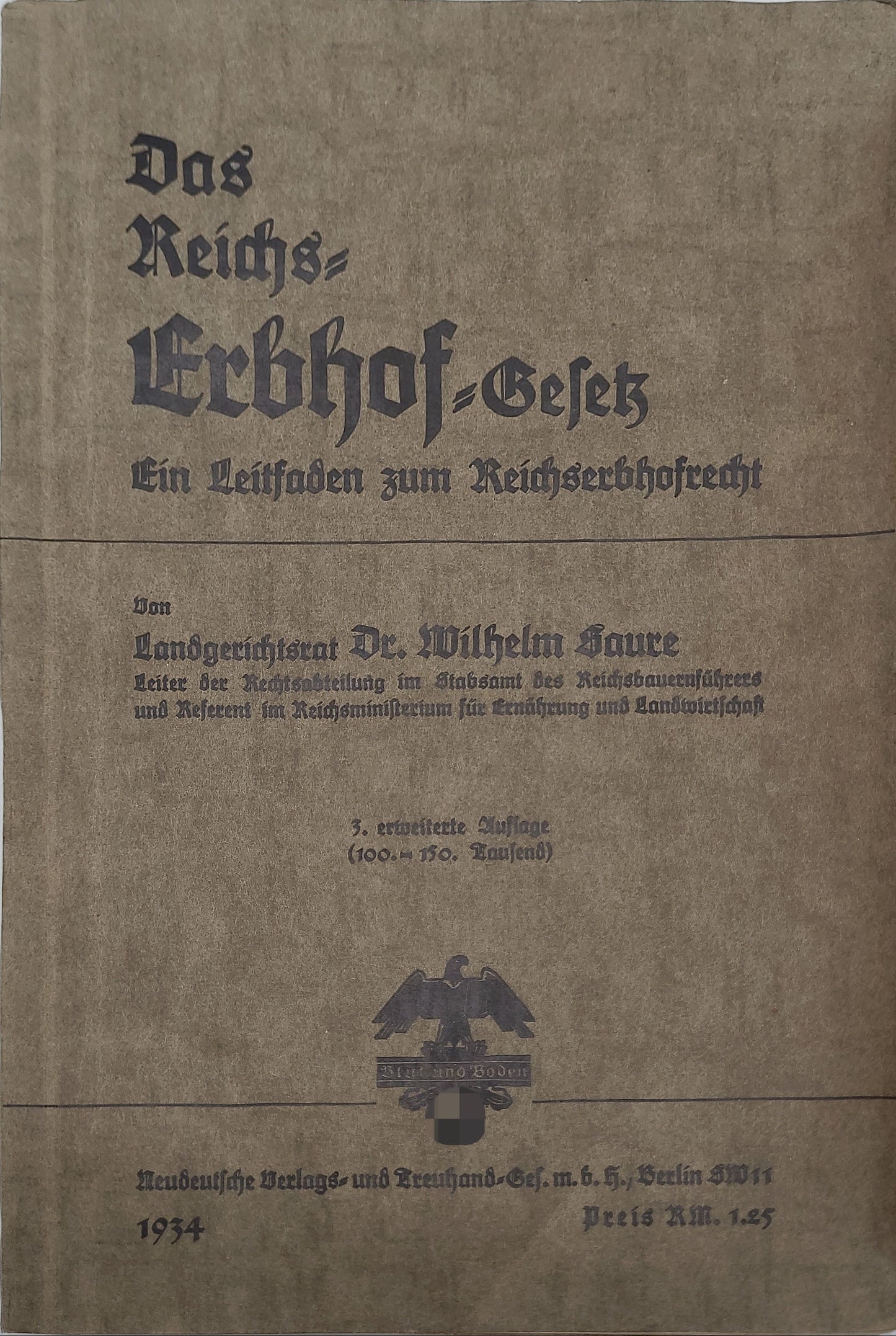 Das Reichserbhofgesetz