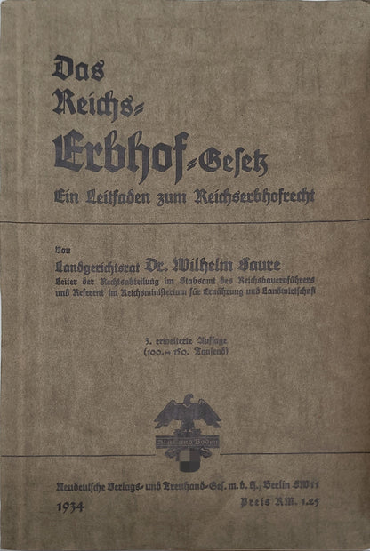 Das Reichserbhofgesetz