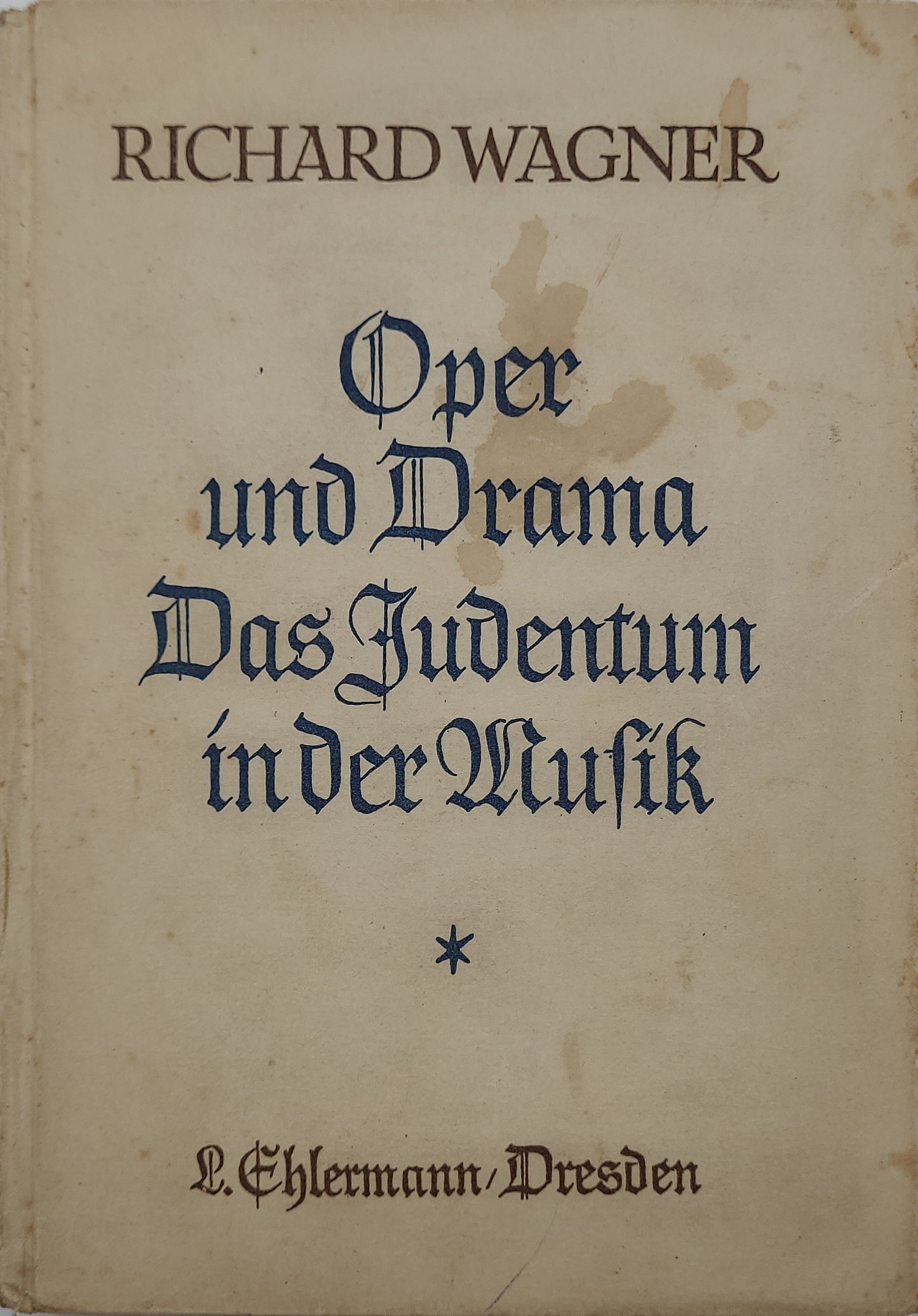 Oper und Drama; Das Judentum in der Musik