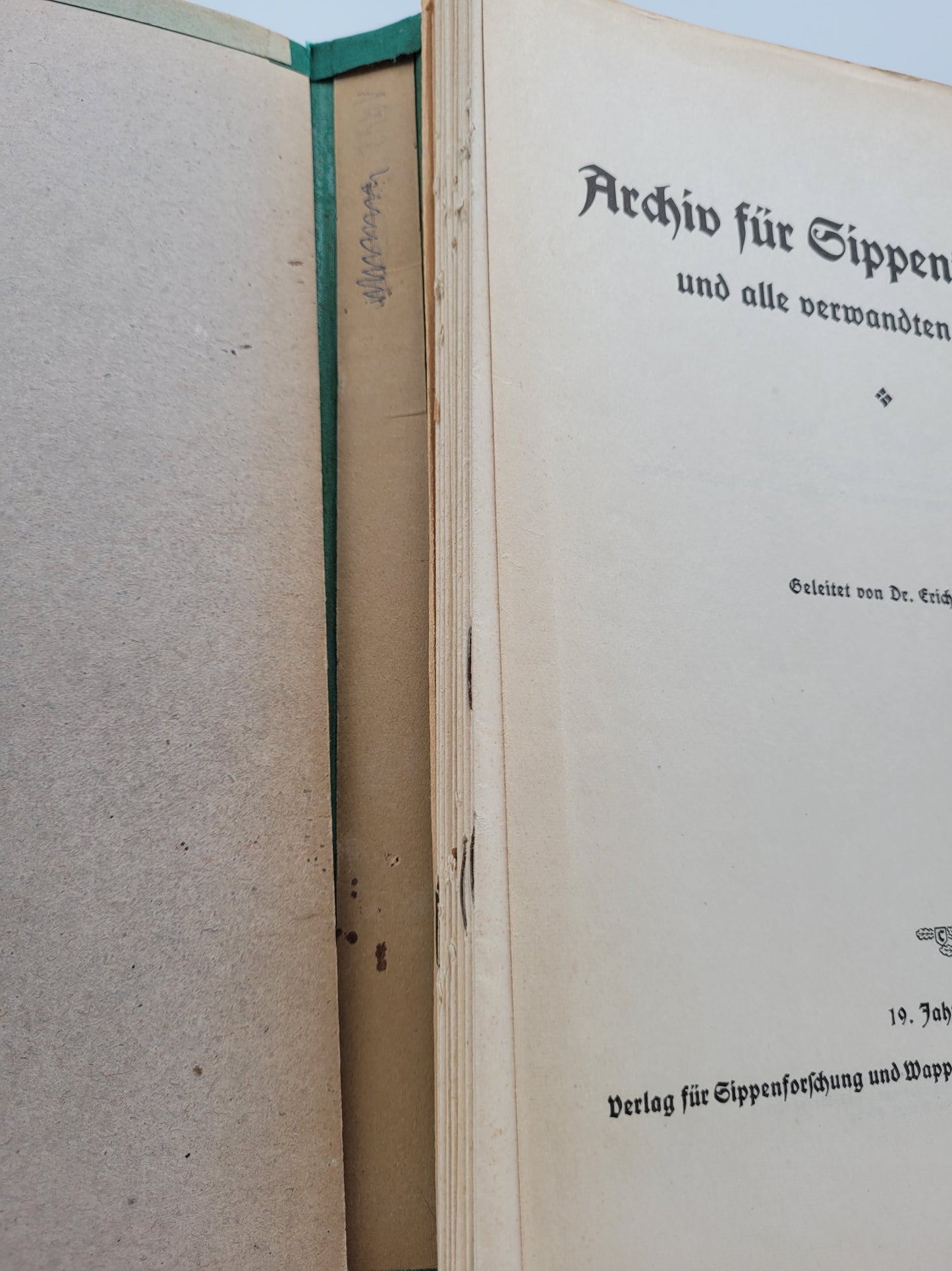 Archiv für Sippenforschung und alle verwandten Gebiete 1942 Kompletter Jahrgang (im Binder)