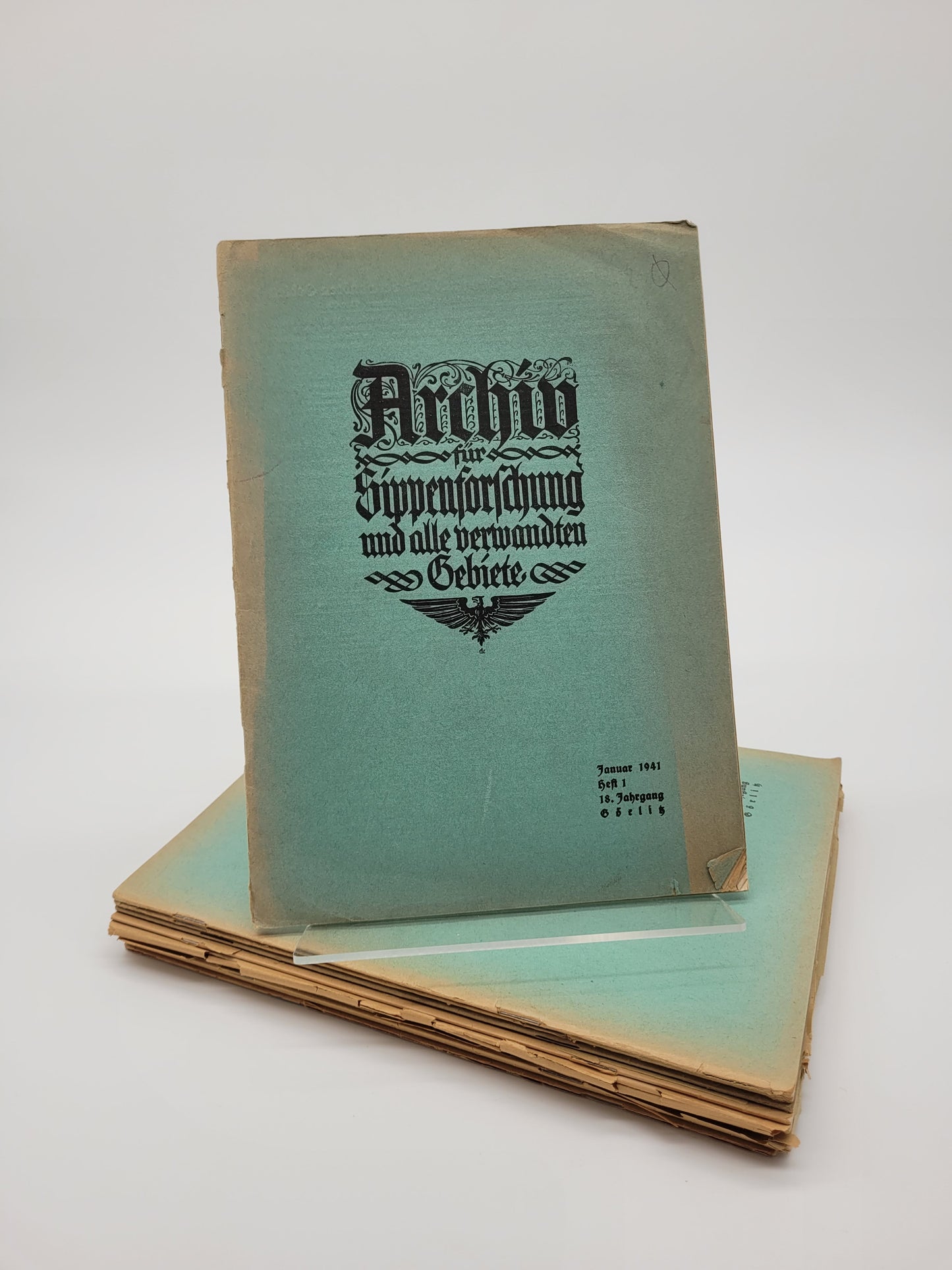 Archiv für Sippenforschung und alle verwandten Gebiete 1941 Kompletter Jahrgang (12 Hefte)