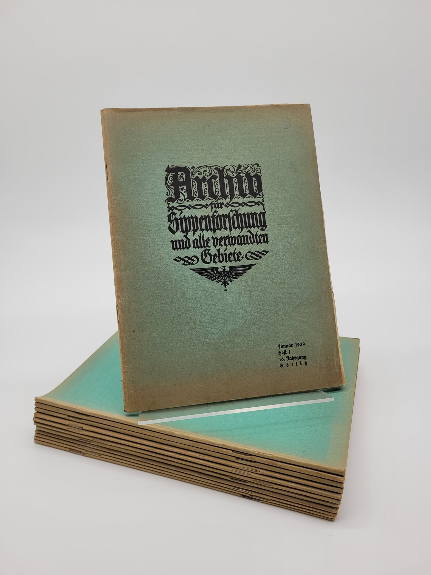 Archiv für Sippenforschung und alle verwandten Gebiete 1939 Kompletter Jahrgang (12 Hefte)