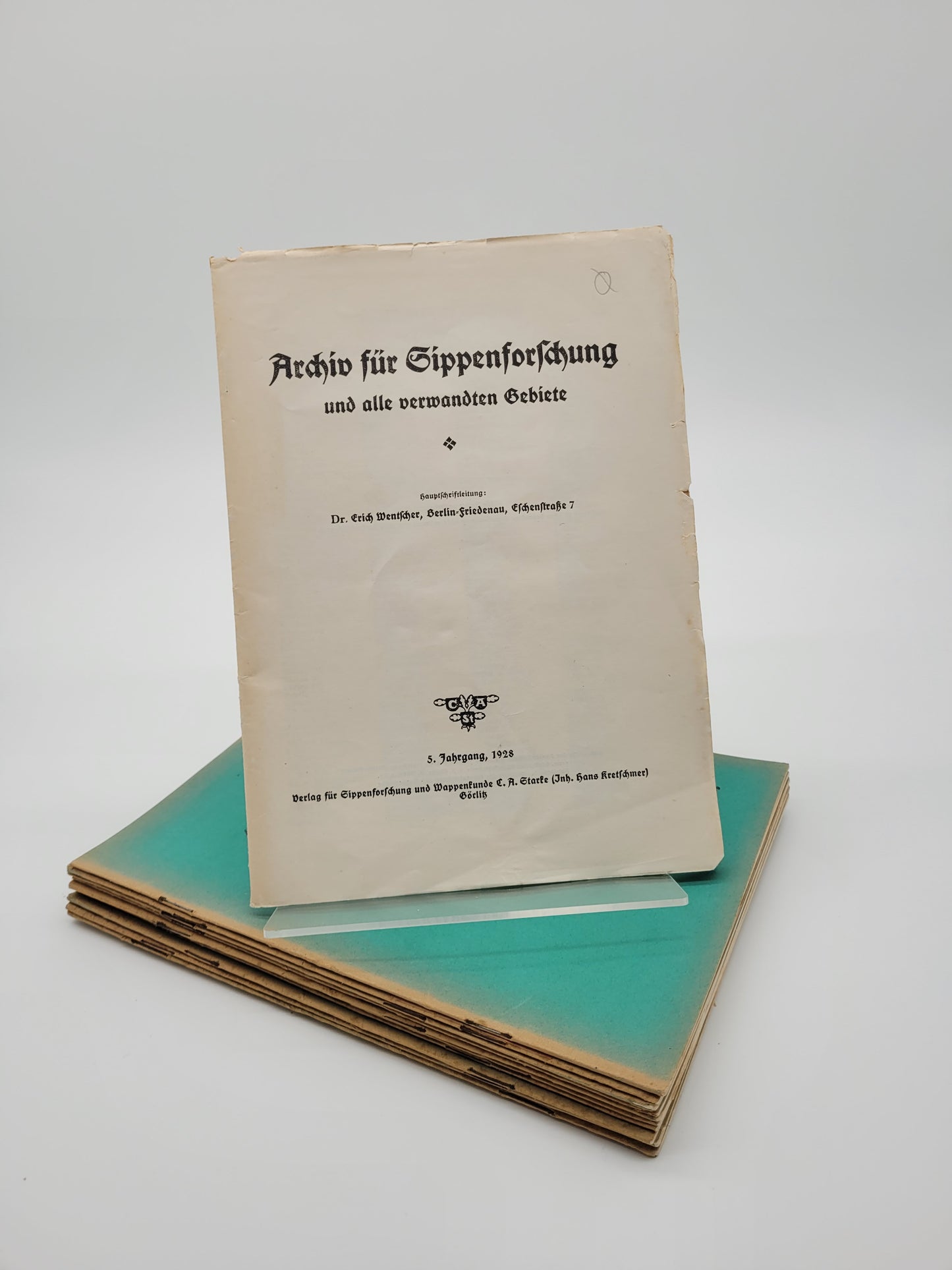 Archiv für Sippenforschung und alle verwandten Gebiete 1928 Kompletter Jahrgang (12 Hefte)