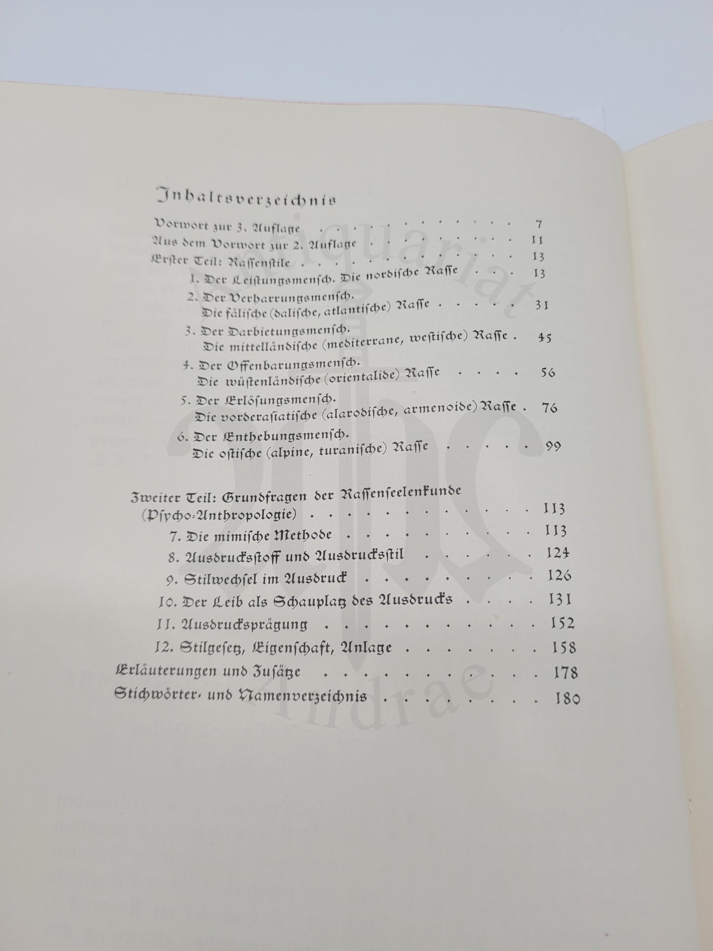 Rasse und Seele (Orig. Schutzumschlag)