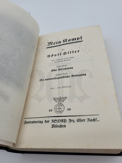 Mein Kampf Volksausgabe 1938 (Orig. Schutzumschlag)
