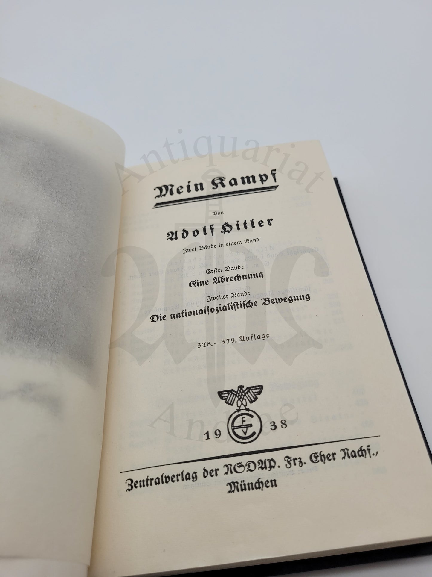 Mein Kampf Volksausgabe 1938 (Orig. Schutzumschlag)