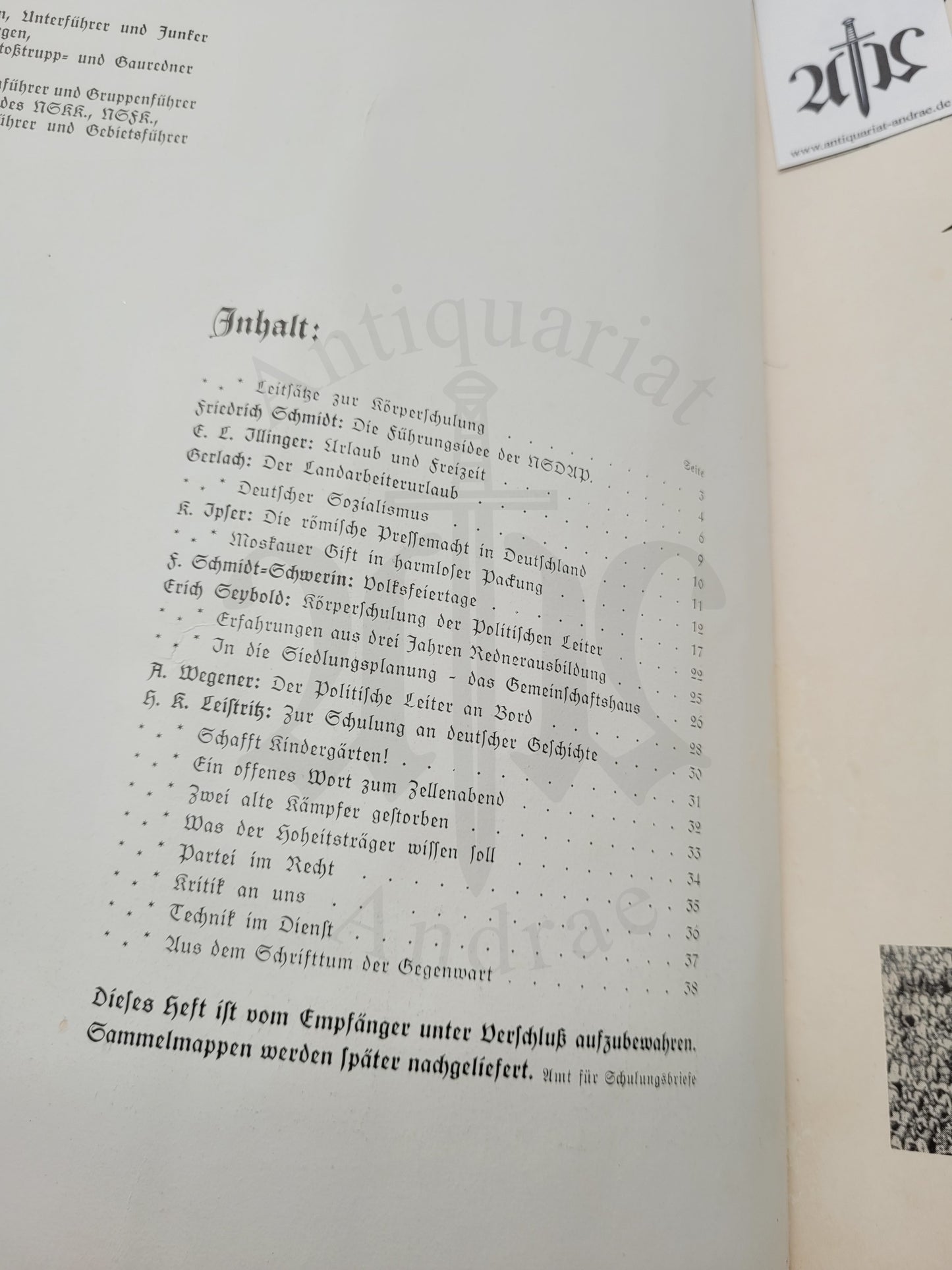 Der Hoheitsträger Juli 1938