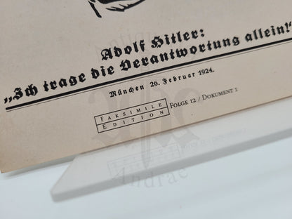 Beweggründe zur Tat Adolf Hitlers (Faksimile) (Selten)